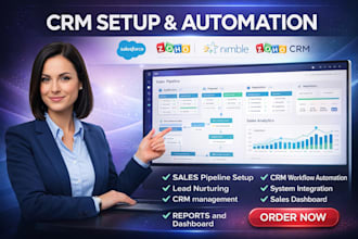 do salesforce zoho CRM  nimble CRM integration customer support ai automation