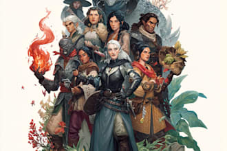 draw sci fi or fantasy concept art illustration characters