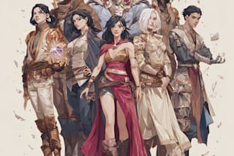 do dnd character art, art fantasy, illustration for concept