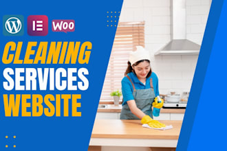 design a wordpress website for cleaning services