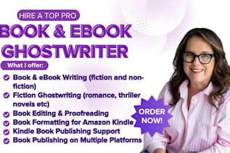 be ebook writer, ghost book writer, fiction ghostwriter, kindle book writer