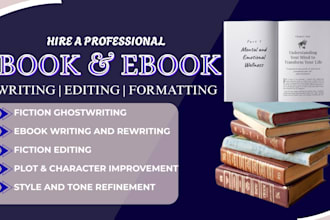 ghostwrite, ebook writer rewrite ebook memoir fiction islamic book promotion