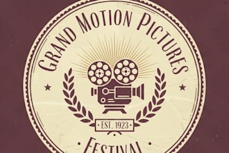 design a vintage film festival logo with classic cinematic elegance