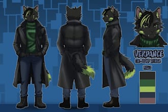 create nsfw furry reference sheet anthro character fursona character for fursuit