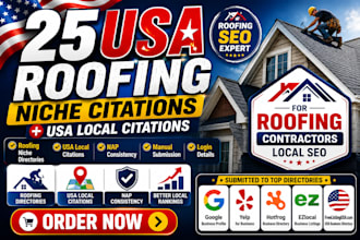 build roofing niche citations and USA local citations