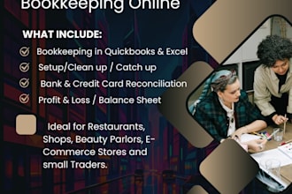 do quick books bookkeeping and clean up your accounts