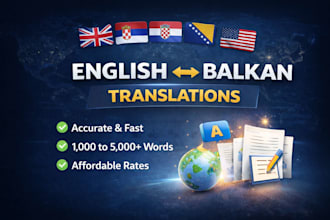 do professional english to balkan translation
