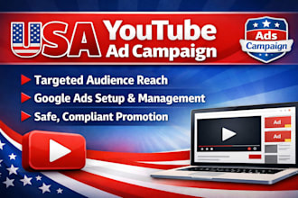 create and manage USA targeted youtube ad campaigns