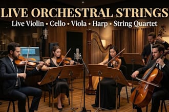 record professional violin, cello, viola, orchestral,  and cinematic strings