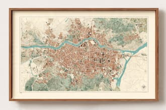 design a custom city map, wall poster, any city, any color