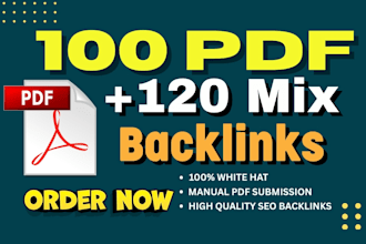 do 100  high quality PDF submission and manual SEO backlinks