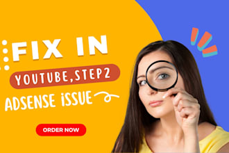 help fix in youtube monetization, adsense, step 2 ,identity issues