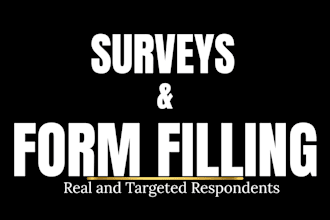 conduct real and targeted survey respondents to fill online survey form polls
