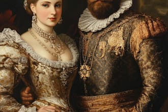 paint custom couple portrait