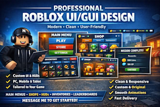 create a premium game ui gui game pack for roblox and any game