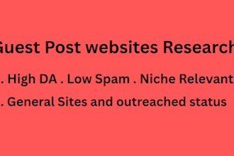 get guest post vendor websites with metrics and outreached