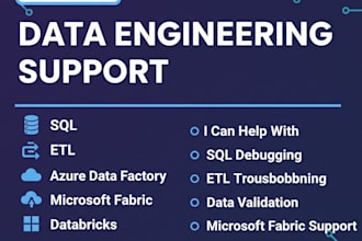 fix sql queries and provide data engineering support
