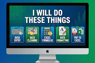 excel data entry, excel to pdf, excel formulas