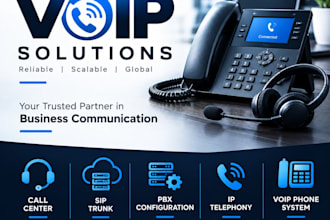 configure voip, sip trunking, IP phones, and business phone