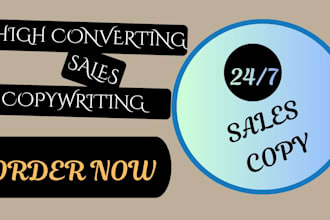 be writing direct response copy, sales copy and email copy