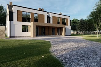 turn 2d or 3d floor plan, exterior villa house render, interior architect model