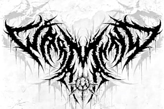create death metal, black metal, and brutal death metal logo