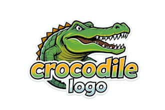 design a unique and professional crocodile logo for your brand