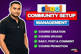be your skool community manager and setup expert