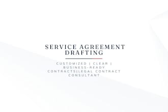 draft a customized service agreement for your business