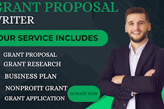 write grant proposals, applications, rfps, and business plans