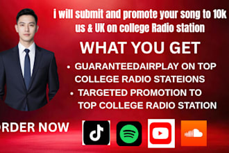 submit and promote song to top spanish US and canada on college radio stations
