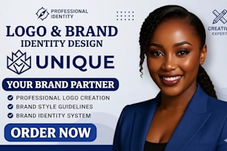 design business logo and branding kit with brand identity
