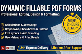 design or create editable fillable PDF forms using adobe acrobat