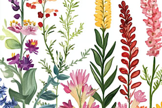 create a botanical illustration in the traditional  technique