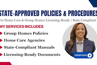 write state approved policies and procedures for home care and group homes