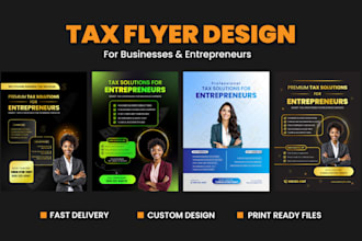 design tax service flyer, accounting flyer, bookkeeping business flyer