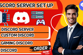 do a professional discord set up,gaming discord or custom discord