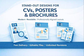 make resumes brochures and educational posters
