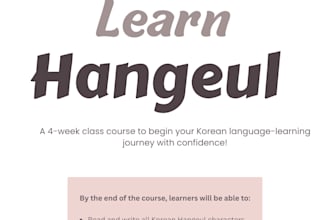 teach you to read and write hangeul and korean language