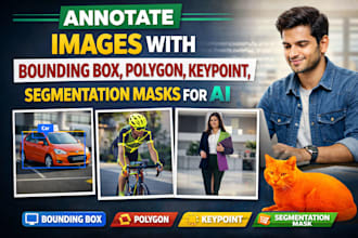 annotate images with bounding box, polygon, keypoint, segmentation masks for ai