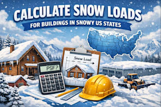 calculate snow loads for buildings in snowy US states