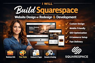 build squarespace website design or redsign squarespace and development