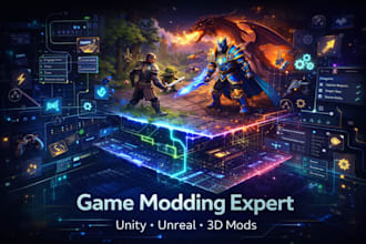3d game mod, unity mods, unreal engine modding, video games