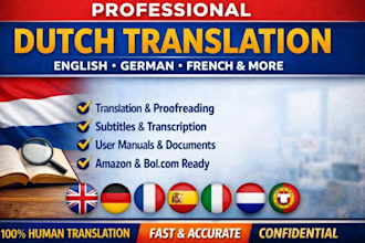 do professional dutch english german french translation proofreading subtitles