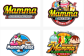 design a creative ice cream logo for your business