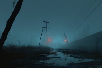 make mystical horror dark environment concept art or landscape