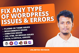 fix wordpress error, wordpress bugs, troubleshoot wordpress problem, bugs fix