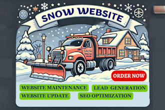 build wordpress snow removal website, plowing service website