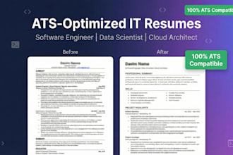 craft ats resume for software engineer, data scientist, IT, tech professional