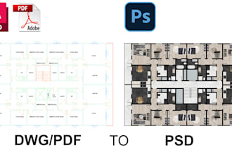 provide photoshop rendering for your plans